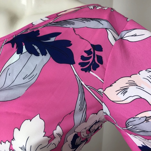 Yumi Kim Pink Floral One Shoulder Mini Dress Size S - Picture 4 of 12